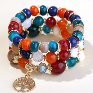 New Tree of Life Multi Layer Bracelet Set